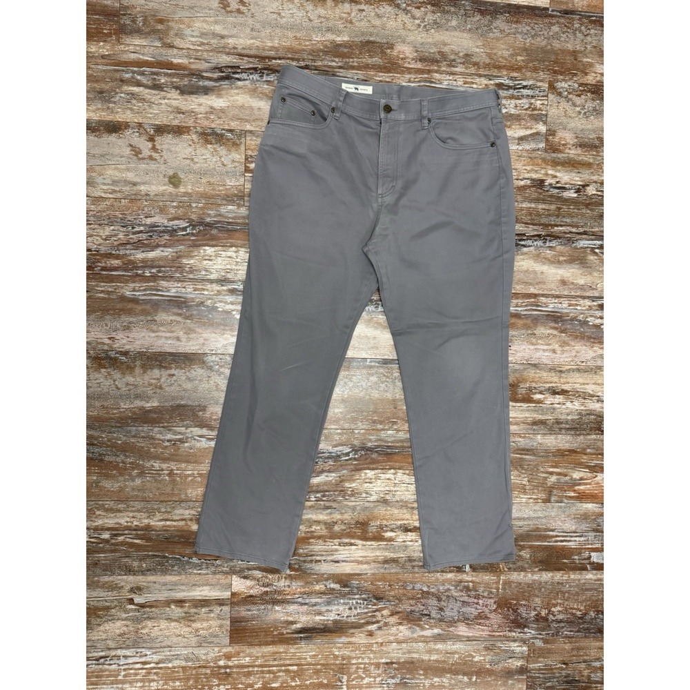Mens Onward Reserve Gray 5 Pocket Chino Pants Size 38x30 Flat Front